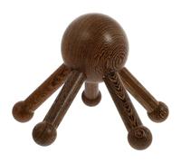 Anneome Portable Wooden Head Claw Massager for Scalp and Body Relaxation Compact Beige Handheld Tool with Smooth Rounded Edges for Stress Relief and Nervous System Tension for Home and