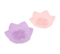 Anneome Practical Silicone Soap Holder 2pcs Flower Soap Draining Dish for Bathroom and Kitchen