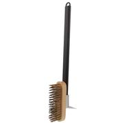 Anneome Premium Copper Wire Kitchen Pizza Oven Brush with Alloy Handle Sturdy Scrubber for Delicate Stubborn Grease Removal Practical Bbq Grill Cleaning Tool for Outdoor and Household Use