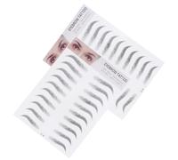 Anneome Professional Eyebrow Grooming Tool 2pcs Waterproof Paper Eyebrow Transfers, Black 3D Simulation Stickers for Sparse Brows, Suitable for Men and Women