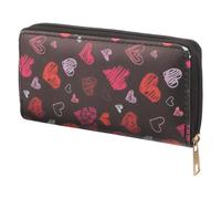 Anneome Pu Large Capacity Women Wallet with Heart Pattern, Zipper Closure Coin Purse and Multi Card Holder, Stylish and Versatile Wallet for Women Daily Use