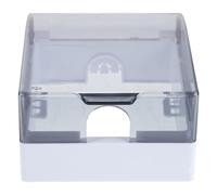 Anneome Raised Type Outlet Covers Box Total Water Defense Socket Protector for Bathroom and Kitchen Simple DIY Surface Mount Outdoor Plug Protector Black