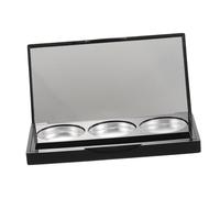 Anneome Refillable Eyeshadow Palette with Pans and Integrated Brush Slot Portable Matte Black Cosmetic Organizer for Blush and Eye Makeup Storage Travel Makeup Case