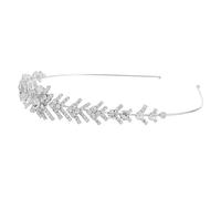 Anneome Rhinestone Bridal Headband Silver Claw Chain Wedding Hair Accessory for Women Comfortable Secure Fit Dazzling Hairpiece for Weddings Parties Proms