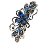 Anneome Rhinestone Flower Hair Clip Sparkly Barrette for Women and Elegant Spring Hairpin Accessory for Weddings Parties and Daily Wear