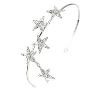 Anneome Rhinestone Star Headband Shiny Wedding Bride Hairband Elegant Headdress for Bridesmaids Special Occasion Party Accessory