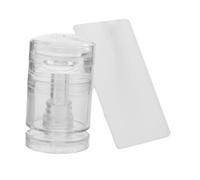 Anneome Rotatable Adjustable Nail Stamp Kit Transparent Silicone Stamper for French Manicure Clear Jelly Nail Art Tool Comfortable Handheld Design for Home Salon