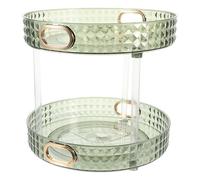 Anneome Rotating Cosmetic Organizer Double Layer Makeup Holder for Vanity Countertop Light Luxury Storage Rack for Bathroom and Dressing Table