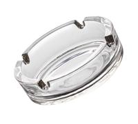 Anneome Round Crystal Glass Ashtray, Tabletop Household Cigarette Ashtray, Modern Style for Home and Office Use