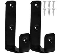 Anneome Rubberized Bunk Bed Ladder Hook Brackets Heavy Duty Iron and Fixing Hooks with Screws Easy Installation for Bunk Bed Ladder Accessories Random Color