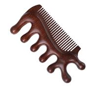 Anneome Sandalwood Massage Comb for Scalp Scraping and Detangling Multi Functional Wooden Hair Comb for Men and Women Durable Natural Sandalwood with Comfortable Grip for Scalp Care and