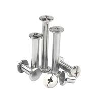 Anneome Scrapbook Pins Photo Album Screw Posts 120pcs Screw Rivets Screw Parts for Menu Desk Calendar Book Steel Material Rod Length: 6mm 12mm 18mm 25mm