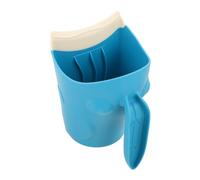 Anneome Shampoo Rinse Cup for Bath Water Pourer with Soft Curved Design Preventing Eye Irritation Lightweight and Easy-Grip Blue Hair Washing Rinser