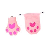 Anneome Silicone Cat-paw Shaped Ice Pouch Pink - Reusable Hot Cold Therapy Pack for Summer Cooling, Travel Cold Pack, Creative Cooling Bag for Relief