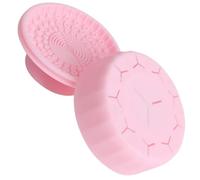 Anneome Silicone Makeup Brush Cleaning Box with Dual-use Wet and Dry Sponge Pad Pink Makeup Brush Cleaner Mat Cleaning and Care