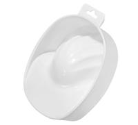 Anneome Single-layer Nail Care Bowl for Manicure Nail Soak Off Plastic Rectangular Soaking Dish for Cuticle Softening White Suitable for Home and Salon Use