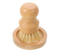 Anneome Sisal Pot Scrubber Bamboo Handle Natural Bristles for Dishes Brush Ergonomic Design for Kitchen Cleaning Use as Hand Dish Brush Bamboo for Sink Cleaning