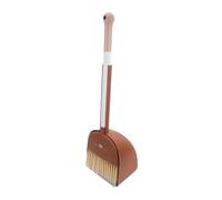 Anneome Small Broom and Dustpan Set for Lightweight Cleaning Tools with Cute Brown Bear Design Handle Housekeeping Kit for Early Learning and Play