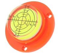 Anneome Small Circular Bubble Level Tool with Orange Base Compact Precision Spirit Level for Frame Balancing for Carpentry and Outdoor Use Lightweight Design