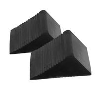 Anneome Solid Rubber Wheel Chocks 2pcs Non-slip Truck Wheel Stops Compact Portable Car and Trailer Tire Stoppers for Utility Vehicles and Heavy Duty Parking Safety