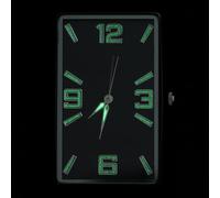 Anneome Square Car Clock Analog Dashboard Adhesive Tiny Ornament for Car Office School Simple Operation 1.89 in Black