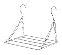 Anneome Stainless Steel Balcony Laundry Drying Rack, 30cm, Silver Hanging | Multi Functional Shoe Shelf, No Drill Setup, Hotel Room or Balcony Use