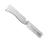 Anneome Stainless Steel Folding Hair Comb for Men Portable Small Pocket Comb for Beard Grooming and Oil Hair Styling