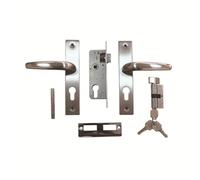 Anneome Stainless Steel Interior Door Lock Panel Heavy-Duty Anti-Rust Handle Lock for Home Installation Secure and Strong Structure Silver Finish