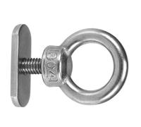 Anneome Stainless Steel Load Hook for Kayak Track Mount Heavy Duty Kayak Ring Tie Down Eyelet Compatible with Track Systems Easy to Install and Move Silver