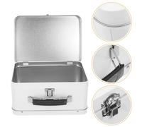 Anneome Suitcase Shaped Decorative Storage Box 205x150x100mm White Packing Case for Wedding Guests Jewelry Stationery Organizer Wrap Box