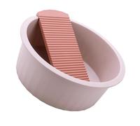 Anneome Thickened Baby Wash Basin and Laundry Washboard Large Pink Sturdy Basin for Infant Face Washing and Hand Clothes Cleaning Suitable for Dormitory and Camping