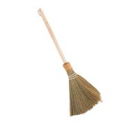 Anneome Traditional Witches Broom Corn Broom with Wood Handle, Detachable Design and Soft Bristles, Handmade Miscanthus Sweeping Brush for Household Cleaning in Kitchens and Lobby