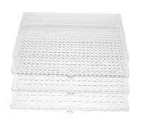 Anneome Transparent Acrylic Nail Charms Box with Drawer Compartments Clear Craft Storage Organizer for Manicure Supplies Beads Nail Tips and Art Materials Desktop Storage