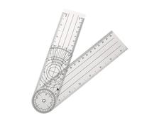 Anneome Transparent Plastic Medical Goniometer Ruler Centimeter Scales PVC Protractor for Measuring Joint Range of Motion in Physical Therapy for Elbow Knee Finger Assessment and