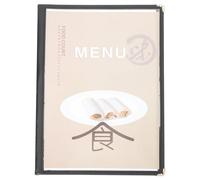 Anneome Transparent PVC Menu Folder Protector Cover for Restaurant Cafe Bar Fold Style Recipe Book Sleeve Menu Display and Food Ordering Holder