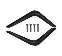 Anneome Tv Stand Base Double Hole Feet Plastic Tv Universal Feet for Furniture Black