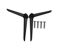 Anneome Tv Stand Base Double Hole Feet Tv Cabinet Legs Black Plastic
