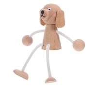 Anneome Unfinished Wooden Dog Figurine DIY Painting Craft Sturdy Wooden Model for Creativity and Home Decoration Kindergarten Classroom Activity