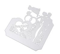 Anneome Valentine Mr Mrs Wedding Couple Cutting Die Embossing Template Silver DIY Scrapbooking Craft Stencil for Card Making