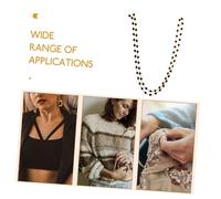 Anneome Vintage French Style Zircon Chain for DIY Jewelry Making Lightweight Faceted Copper Chain for Necklaces and Bracelets Elegant Black Zircon Accessory for Crafting