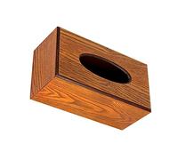 Anneome Vintage Solid Wood Tissue Holder Box Household Napkin Organizer for Living Bathroom Office Retro Decorative Wooden Tissue Case