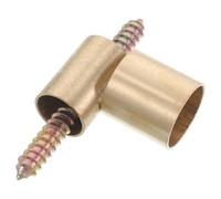 Anneome Walking Stick Connector Parts Elderly Crutch Joint Walking Pole Ends Copper Ordinary Cane DIY Joint Cane Accessories for Seniors Tips Connector Golden