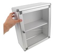 Anneome Wall Mounted Emergency Medical Supply Box with Transparent Window for Offices and Bathrooms Quick Access Organizer for Medicine and Lost Items Compact Public Aid Cabinet for Banks