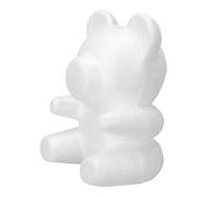 Anneome White Foam Bear Model for DIY Crafts and Festival Props Durable Froth Animal Shape for Creative Painting and Handicraft Decoration