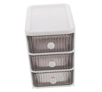 Anneome White Makeup Storage Box Drawers Desktop Organizer for Cosmetics Jewelry and Office Supplies