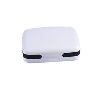 Anneome White Plastic Hearing Aid Hard Case, Portable Storage Box for Safe Travel and Outdoor Use, Protective Holder for Hearing Aids