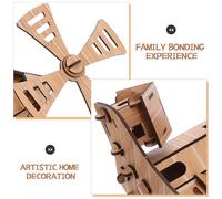 Anneome Windmill Model Kit DIY Science Craft Stem Educational Windmill House Puzzle Innovative Building Challenge Artistic Home Decoration Complete Experiment Materials
