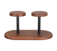 Anneome Wooden Disposable Paper Cup Holder with Dual Rack and Stackable Vertical Design, Elegant Walnut Material for Office Coffee Bar, Large Capacity to Accommodate Multiple 8oz Or 12oz