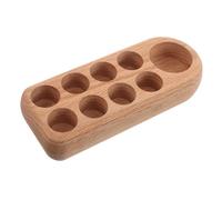 Anneome Wooden Essential Oil Holder Organizer with Slots Rustic Storage Display Stand for Essential Oils Nail Polish and Bottles Versatile Rack for Bedroom Bathroom Kitchen and Office