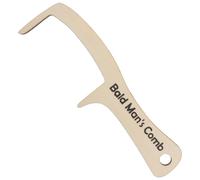 Anneome Wooden Wide Tooth Comb Bald Man Styling Prank Prop with Smooth Polished Teeth Scalp-friendly Grooming Tool for Home Office Use